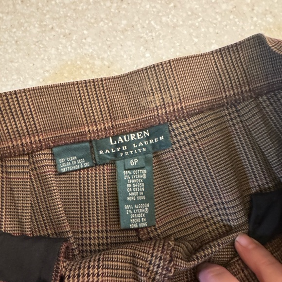 Lauren Ralph Lauren Plaid Pants Green Tag 6 Petite - Picture 3 of 10